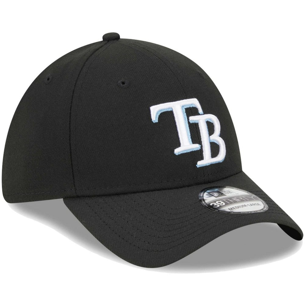 Tampa Bay Rays New Era Logo 39THIRTY Flex Hat - Black Hats