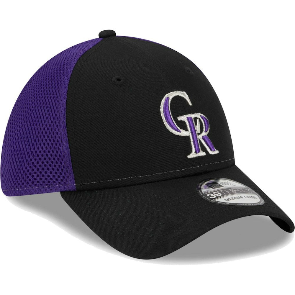 Colorado Rockies New Era Team Neo 39THIRTY Flex Hat - Black Hats