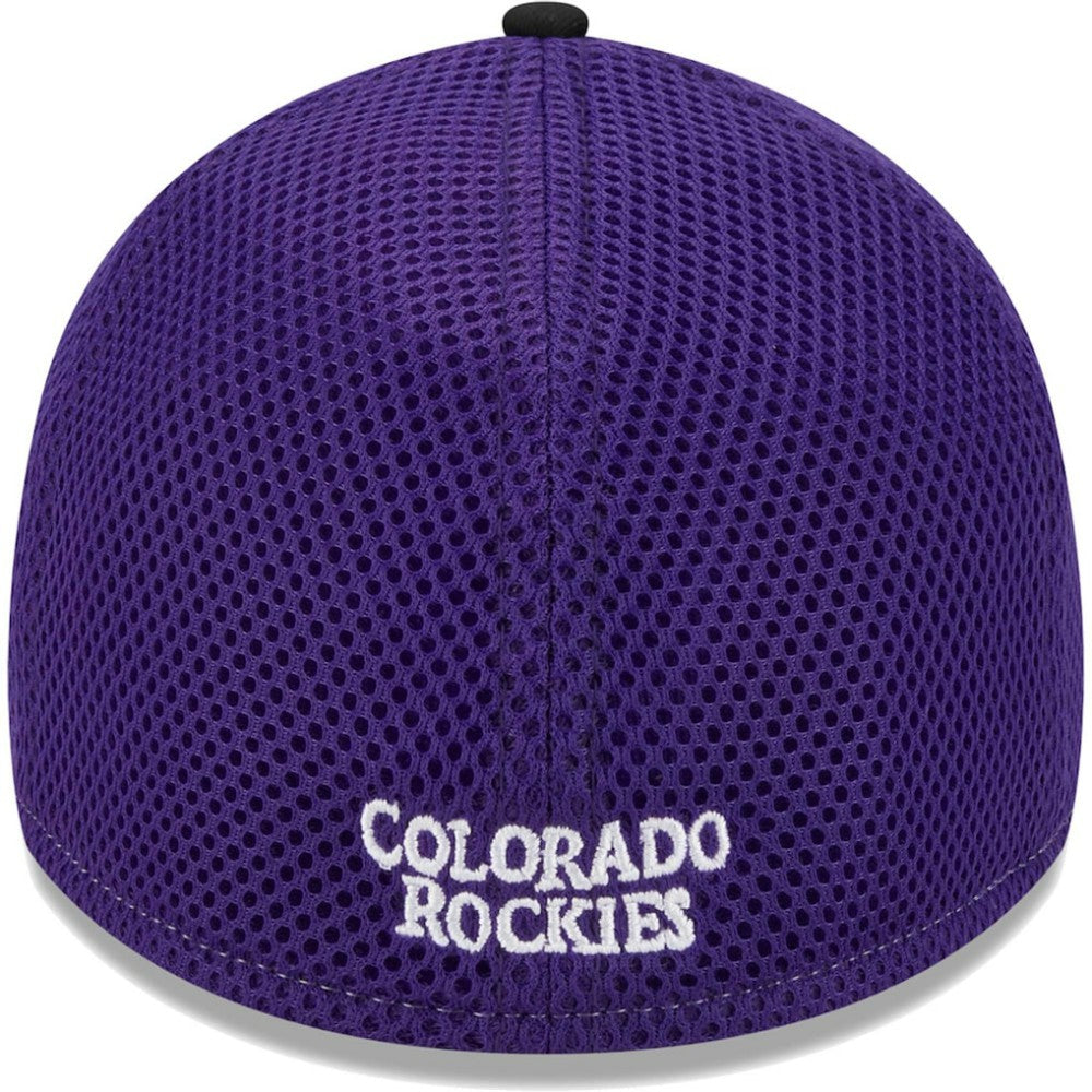 Colorado Rockies New Era Team Neo 39THIRTY Flex Hat - Black Hats