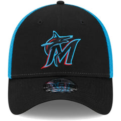 Miami Marlins New Era Team Neo 39THIRTY Flex Hat - Black Hats