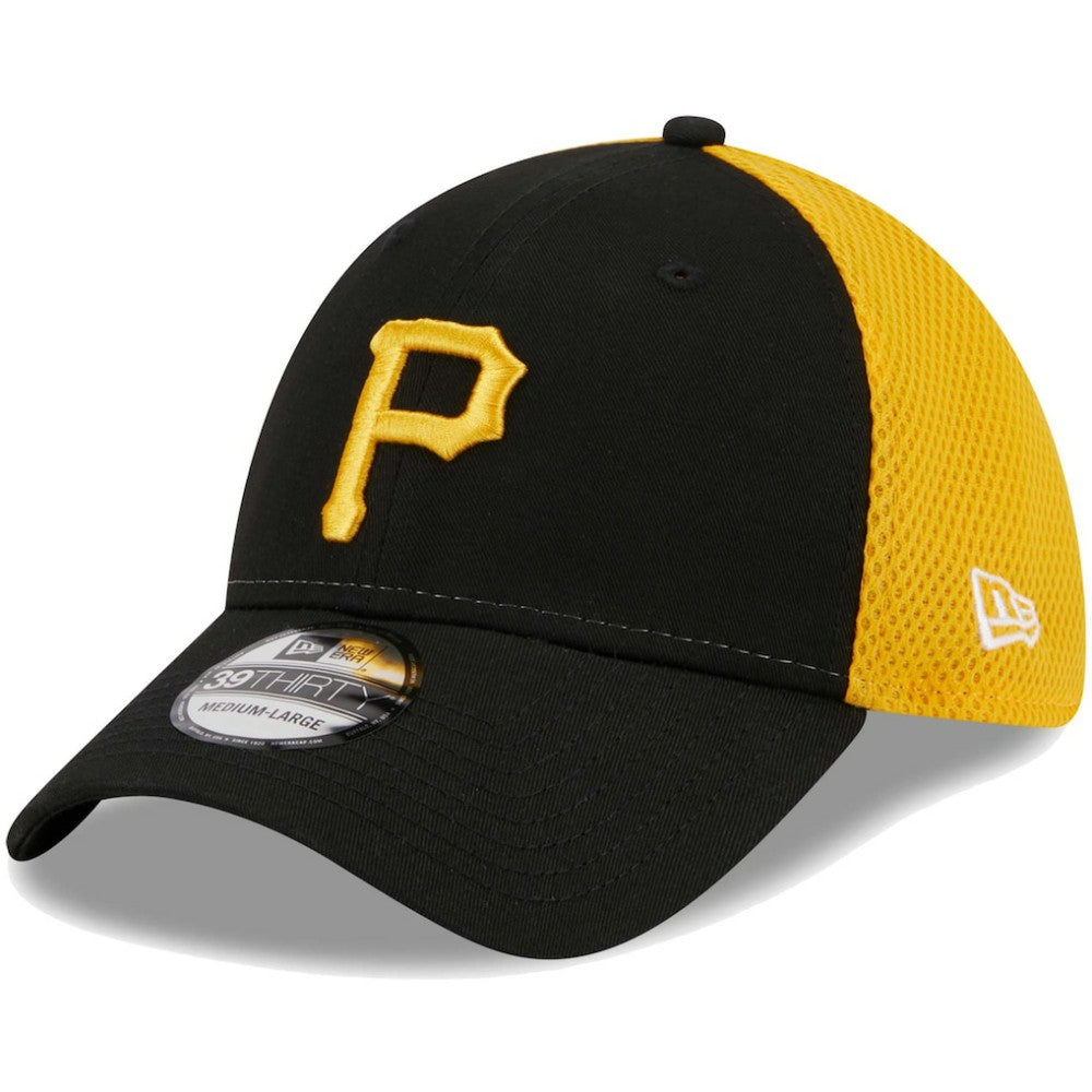 Pittsburgh Pirates New Era Team Neo 39THIRTY Flex Hat - Black Hats