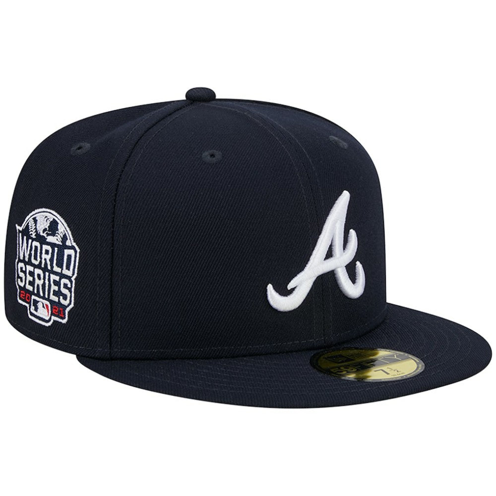 Atlanta Braves New Era  2021 World Series Team Color 59FIFTY Fitted Hat - Navy Hats