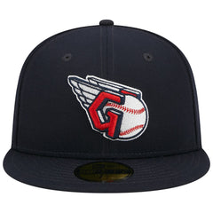 Cleveland Guardians New Era Primary Logo 2019 MLB All-Star Game Team Color 59FIFTY Fitted Hat - Navy Hats