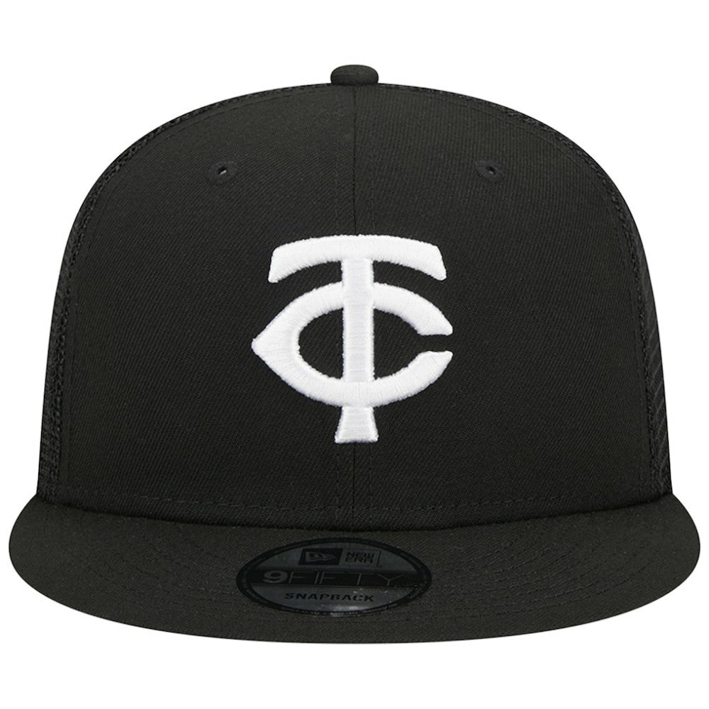 Minnesota Twins New Era Trucker 9FIFTY Snapback Hat - Black Hats