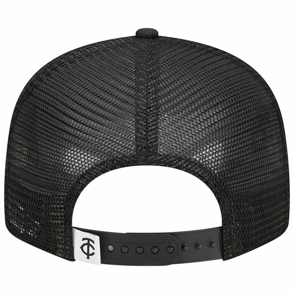 Minnesota Twins New Era Trucker 9FIFTY Snapback Hat - Black Hats