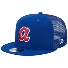 Atlanta Braves New Era Cooperstown Collection Team Color Trucker 9FIFTY Snapback Hat - Royal Hats
