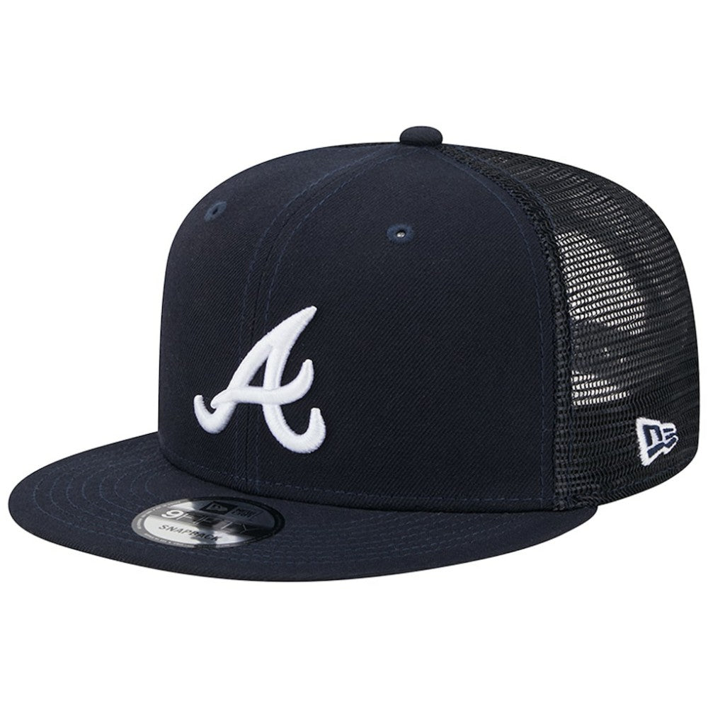 Atlanta Braves New Era Team Color Trucker 9FIFTY Snapback Hat - Navy Hats