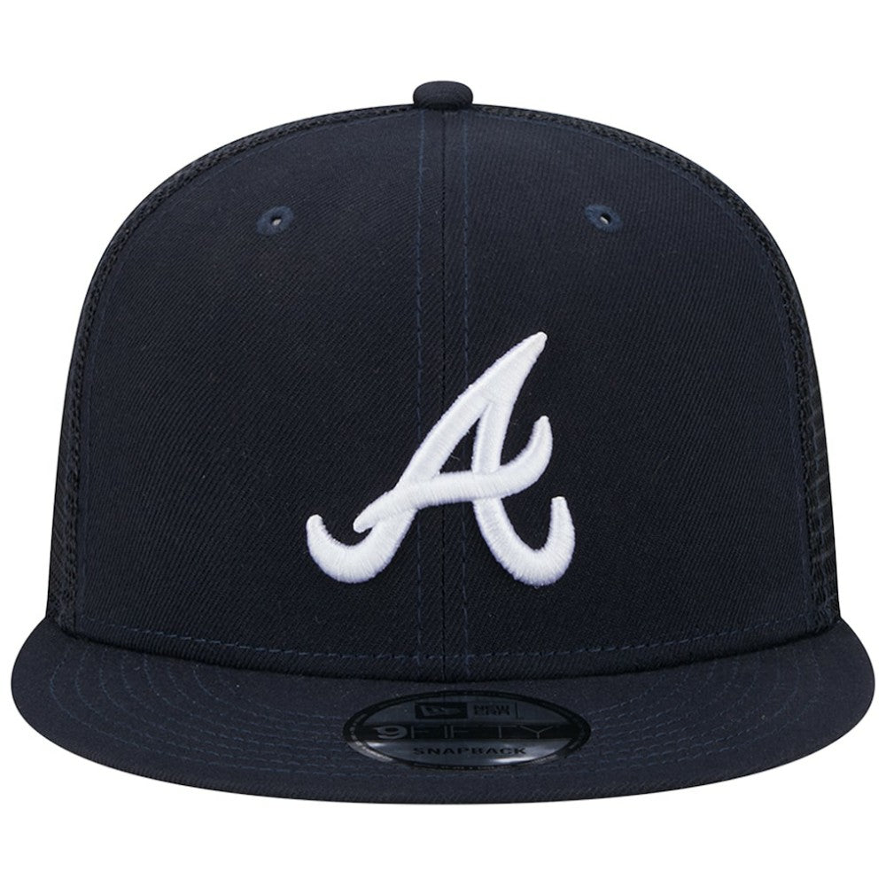 Atlanta Braves New Era Team Color Trucker 9FIFTY Snapback Hat - Navy Hats