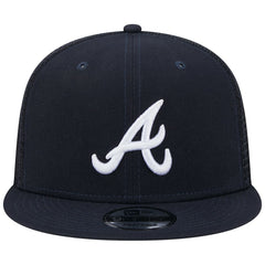 Atlanta Braves New Era Team Color Trucker 9FIFTY Snapback Hat - Navy Hats