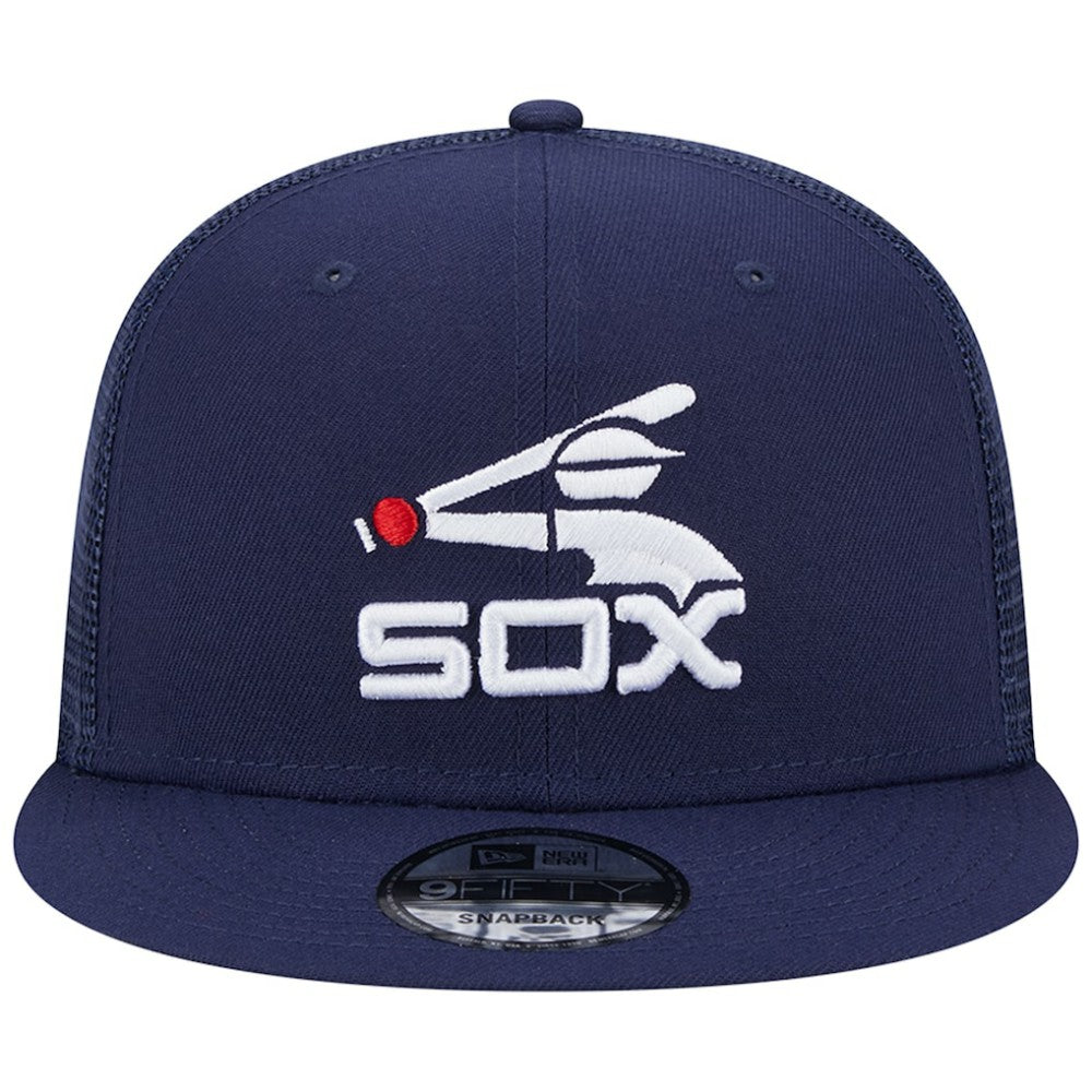 Chicago White Sox New Era Cooperstown Collection Team Color Trucker 9FIFTY Snapback Hat - Navy Hats