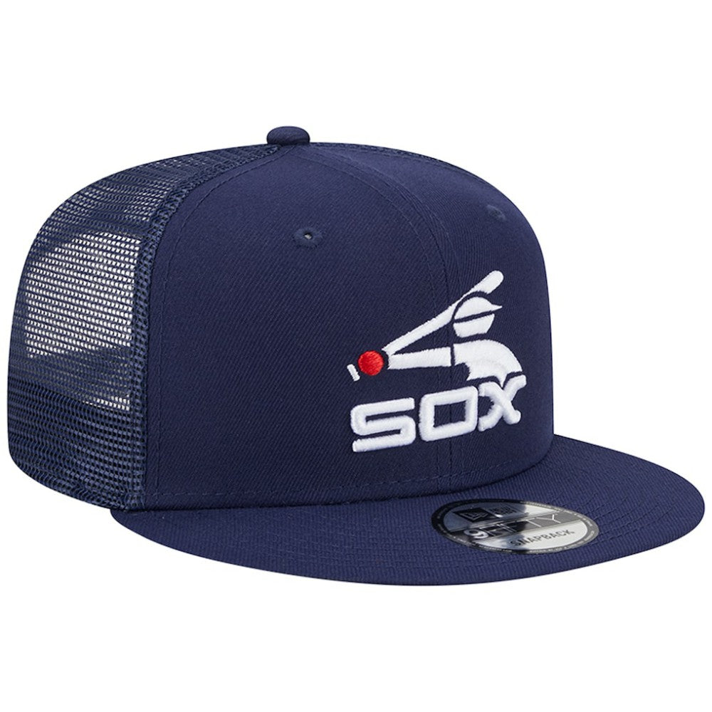 Chicago White Sox New Era Cooperstown Collection Team Color Trucker 9FIFTY Snapback Hat - Navy Hats
