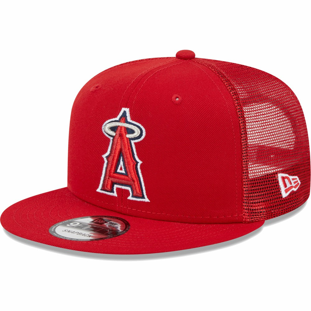 Los Angeles Angels New Era Team Color Trucker 9FIFTY Snapback Hat - Red Hats