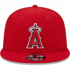 Los Angeles Angels New Era Team Color Trucker 9FIFTY Snapback Hat - Red Hats