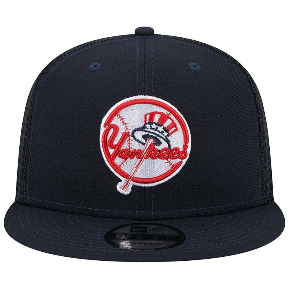 New York Yankees New Era Team Color Trucker 9FIFTY Snapback Hat - Navy Hats