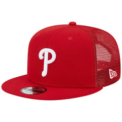 Philadelphia Phillies New Era Team Color Trucker 9FIFTY Snapback Hat - Red Hats