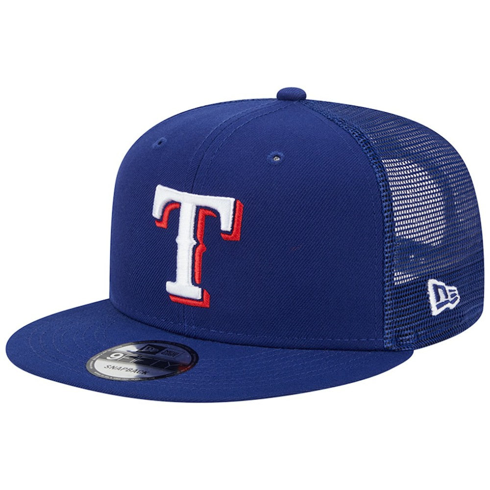 Texas Rangers New Era Team Color Trucker 9FIFTY Snapback Hat - Royal Hats