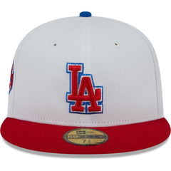 Los Angeles Dodgers New Era Undervisor 59FIFTY Fitted Hat - White/Red Hats