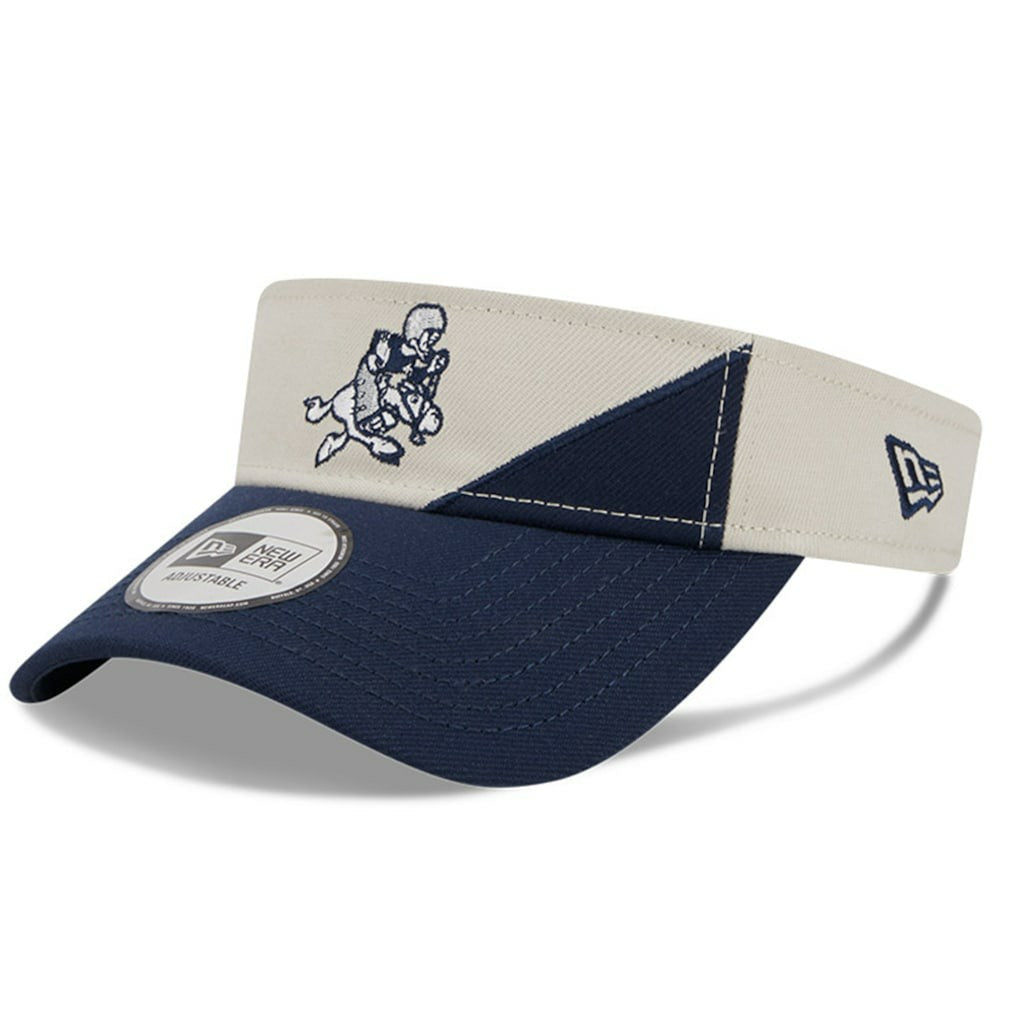 Dallas Cowboys New Era 2023 Sideline Historic Adjustable Visor Cream/Navy