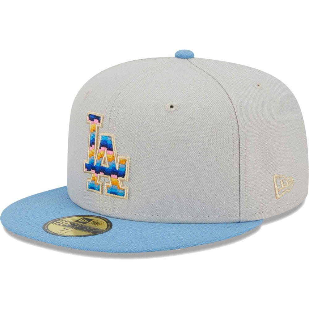 Los Angeles Dodgers New Era Beach Front 59FIFTY Fitted Hat - Natural Hats
