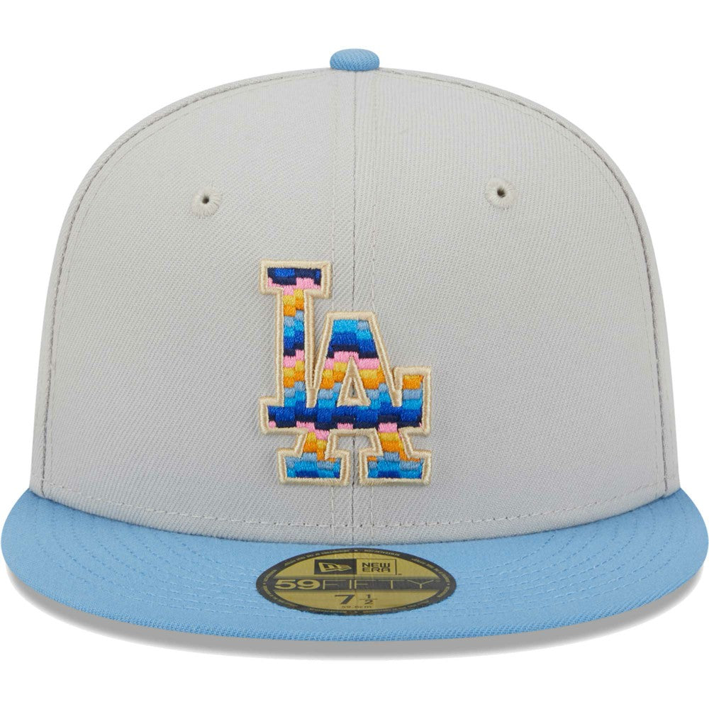 Los Angeles Dodgers New Era Beach Front 59FIFTY Fitted Hat - Natural Hats