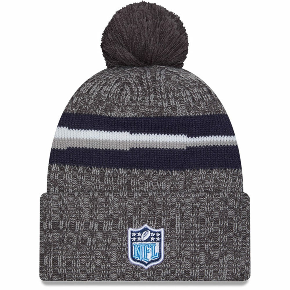 Tennessee Titans New Era 2023 Sideline Sport Cuffed Pom Knit Hat Gray