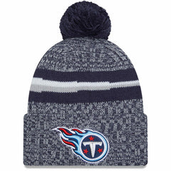 Tennessee Titans New Era 2023 Sideline Cuffed Knit Hat With Pom Navy