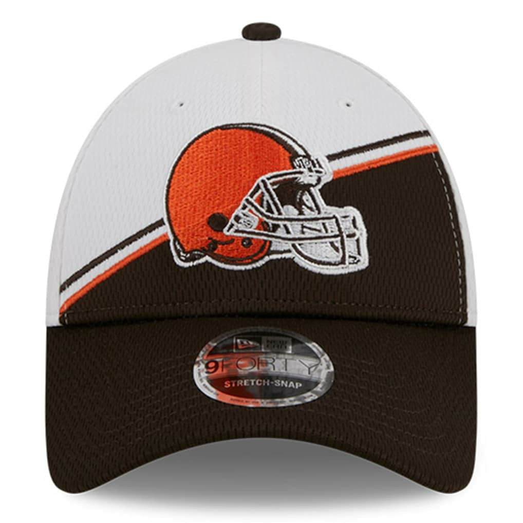 Cleveland Browns New Era 2023 Sideline 9FORTY Adjustable Hat White/Brown
