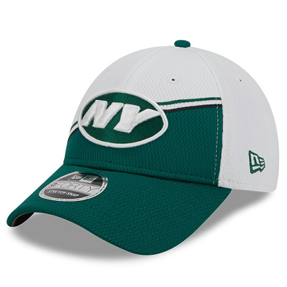 New York Jets New Era 2023 Sideline 9FORTY Adjustable Hat White/Green