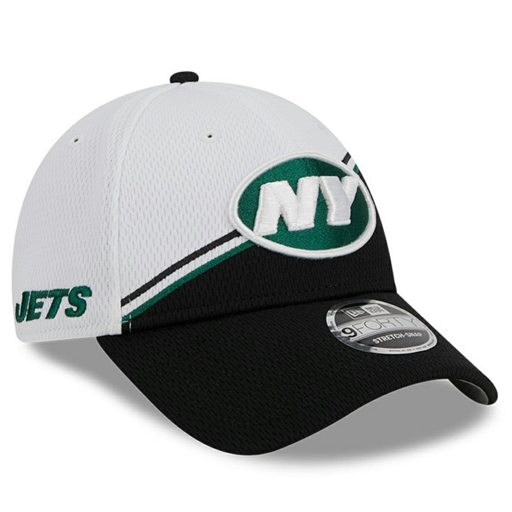 New York Jets New Era 2023 Sideline 9FORTY Adjustable Hat White/Black