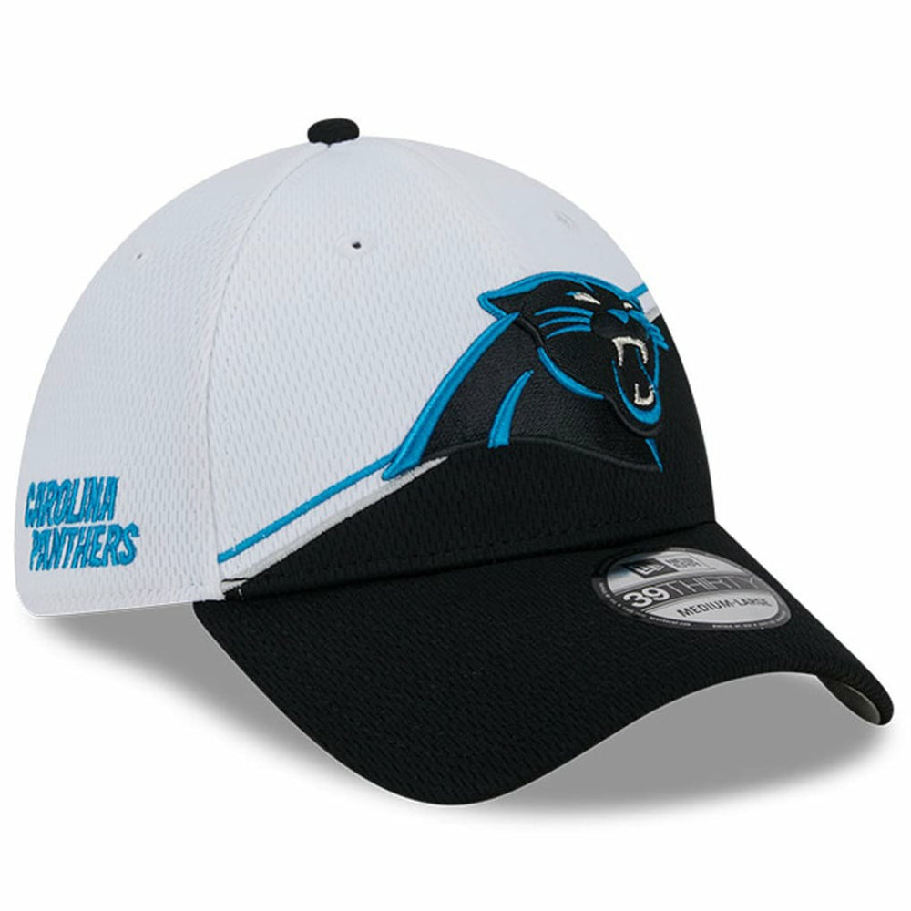 Carolina Panthers New Era 2023 Sideline 39THIRTY Flex Hat White/Black