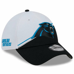 Carolina Panthers New Era 2023 Sideline 39THIRTY Flex Hat White/Black