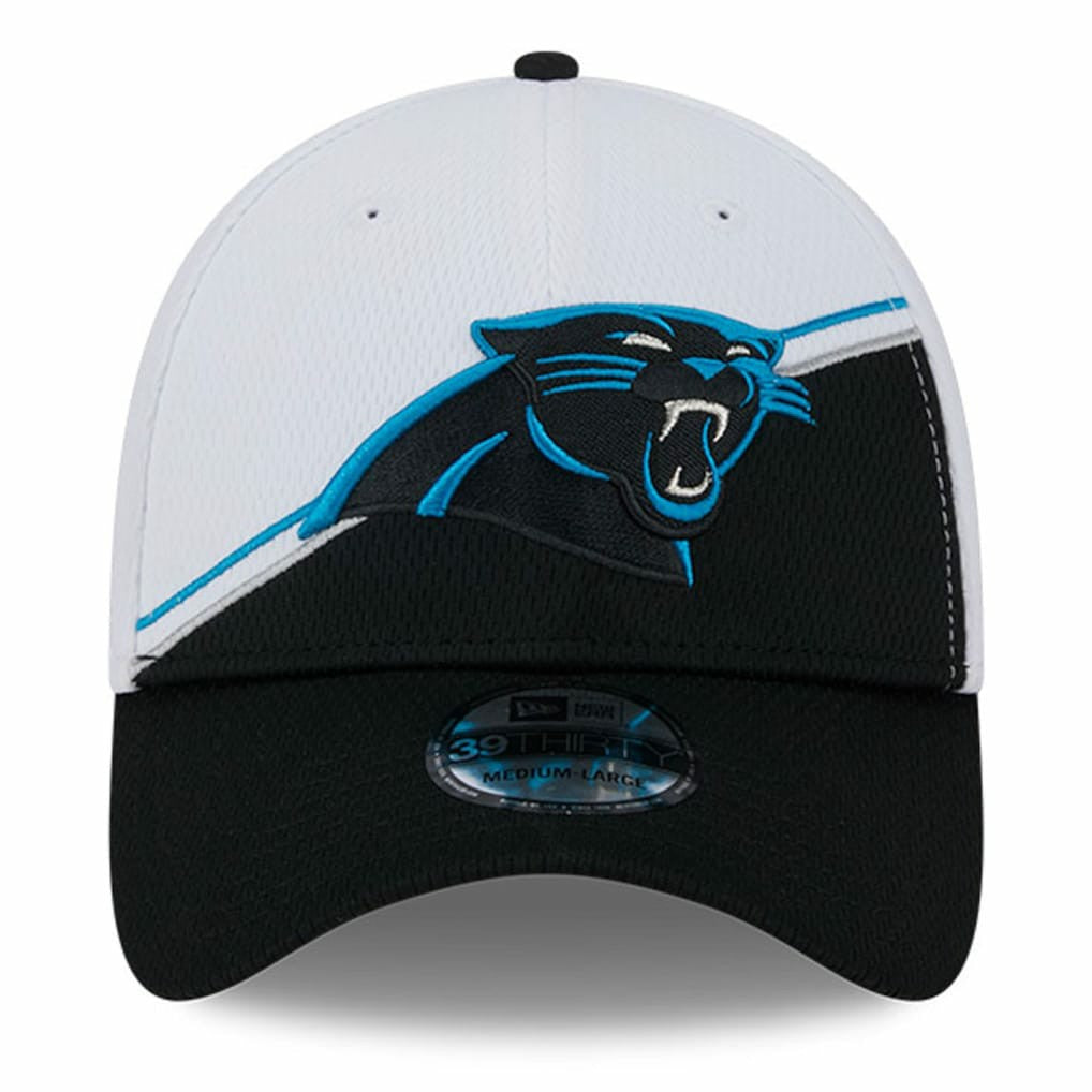 Carolina Panthers New Era 2023 Sideline 39THIRTY Flex Hat White/Black