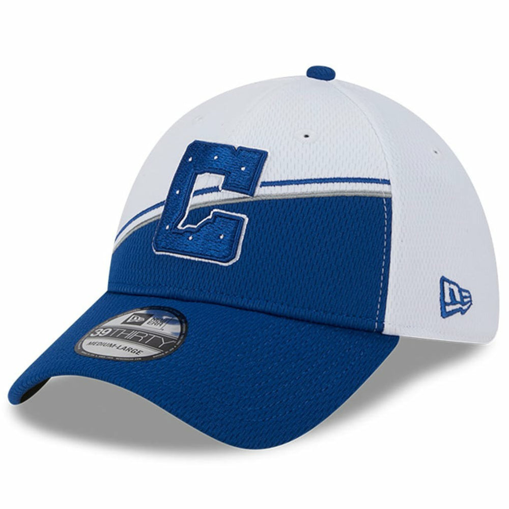 Indianapolis Colts New Era 2023 Sideline 39THIRTY Flex Hat White/Royal