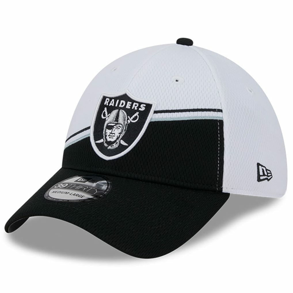 Las Vegas Raiders New Era 2023 Sideline 39THIRTY Flex Hat White/Black
