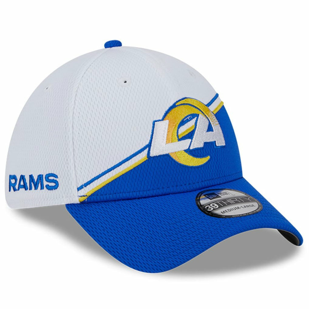 Los Angeles Rams New Era 2023 Sideline 39THIRTY Flex Hat White/Royal