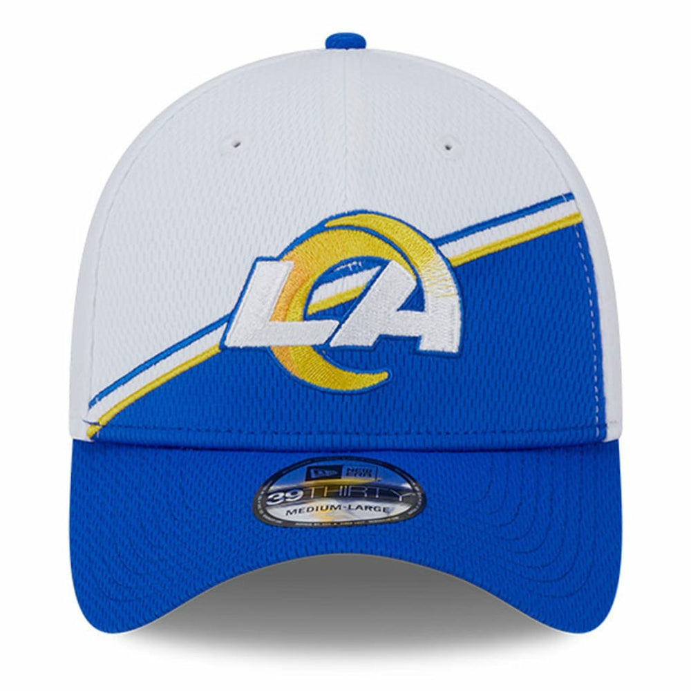 Los Angeles Rams New Era 2023 Sideline 39THIRTY Flex Hat White/Royal