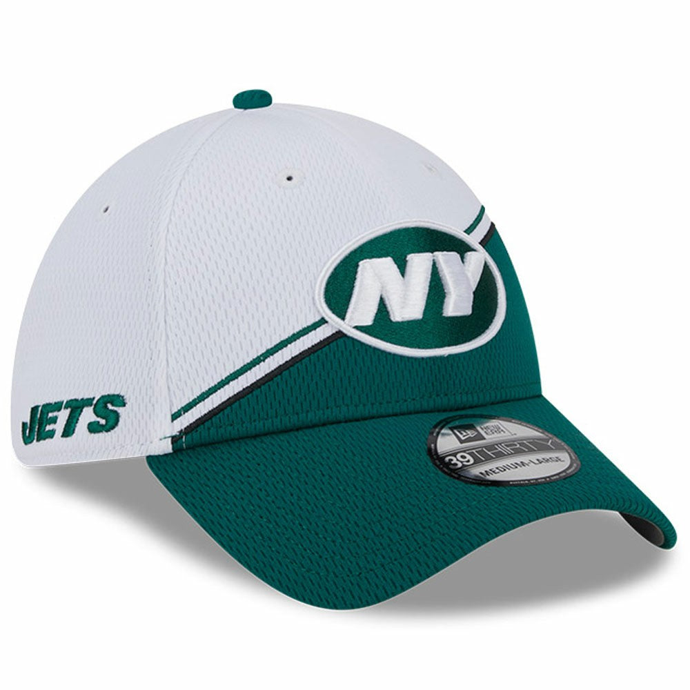New York Jets New Era 2023 Sideline 39THIRTY Flex Hat White/Green