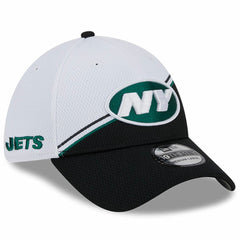 New York Jets New Era 2023 Sideline 39THIRTY Flex Hat White/Black