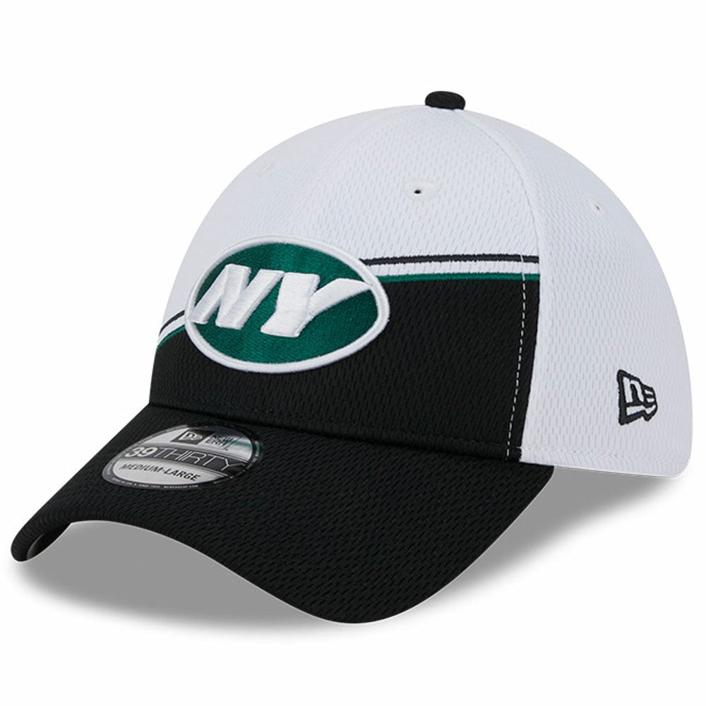 New York Jets New Era 2023 Sideline 39THIRTY Flex Hat White/Black