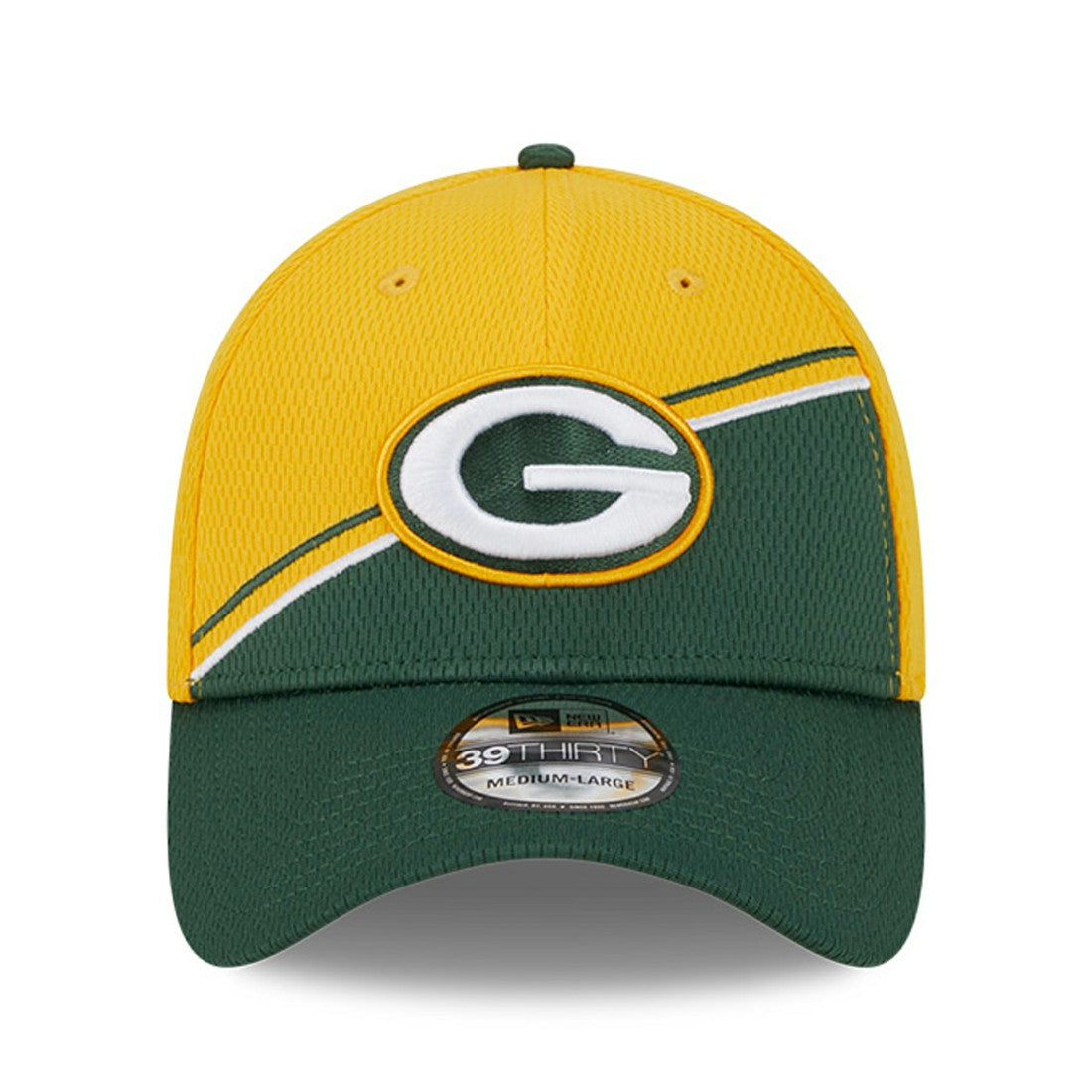Green Bay Packers New Era 2023 Sideline 39THIRTY Flex Hat Gold/Green