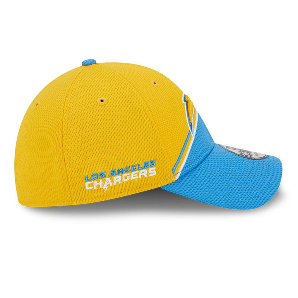 Los Angeles Chargers New Era 2023 Sideline 39THIRTY Flex Hat Gold/Powder Blue