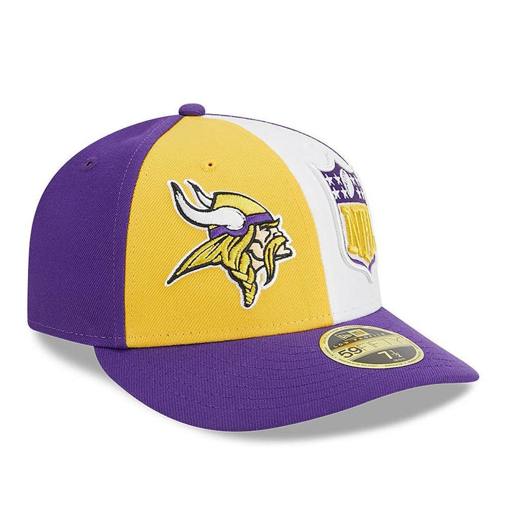 Minnesota Vikings New Era 2023 Sideline Low Profile 59FIFTY Fitted Hat Gold/Purple
