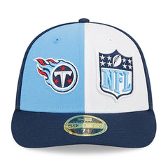 Tennessee Titans New Era 2023 Sideline Low Profile 59FIFTY Fitted Hat Light Blue/Navy