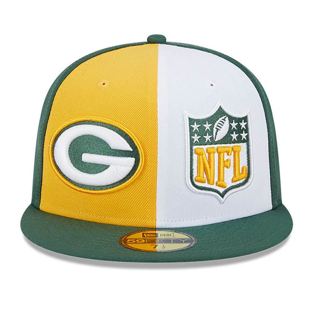Green Bay Packers New Era 2023 Sideline 59FIFTY Fitted Hat Gold/Green