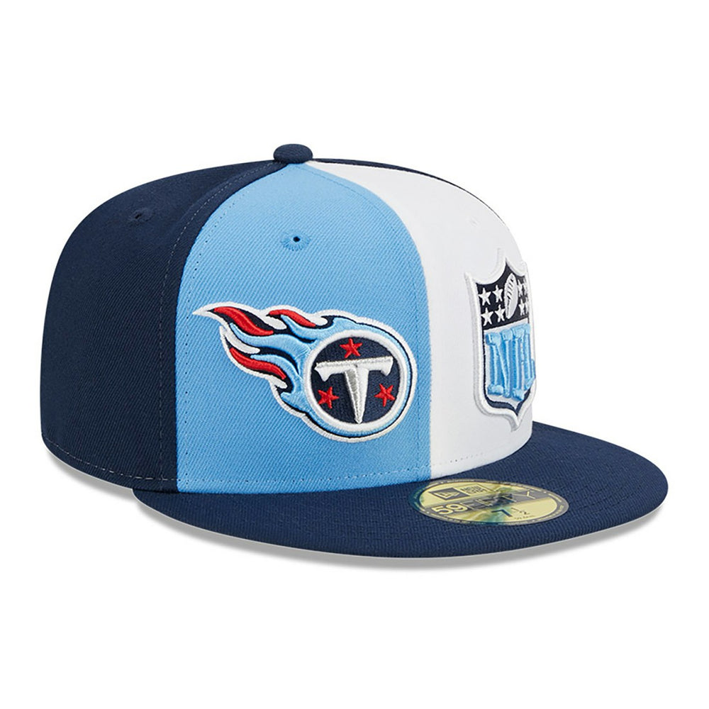 Tennessee Titans New Era 2023 Sideline 59FIFTY Fitted Hat Light Blue/Navy