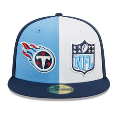Tennessee Titans New Era 2023 Sideline 59FIFTY Fitted Hat Light Blue/Navy