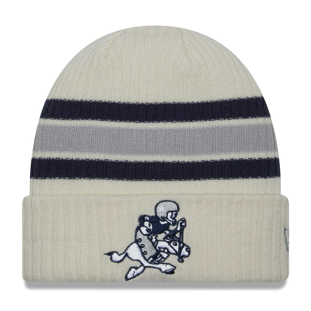 Dallas Cowboys New Era Vintage Cuffed Knit Hat Cream