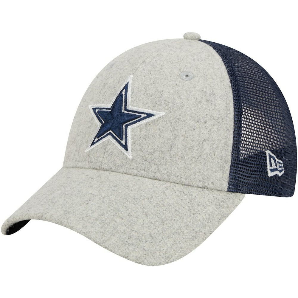 Dallas Cowboys New Era Pop Trucker 9FORTY Adjustable Hat Heather Gray/Navy