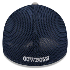 Dallas Cowboys New Era Pipe Retro Joe 39THIRTY Flex Hat Silver/Navy