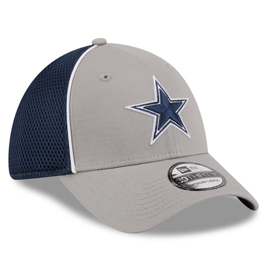 Dallas Cowboys New Era Pipe 39THIRTY Flex Hat Gray